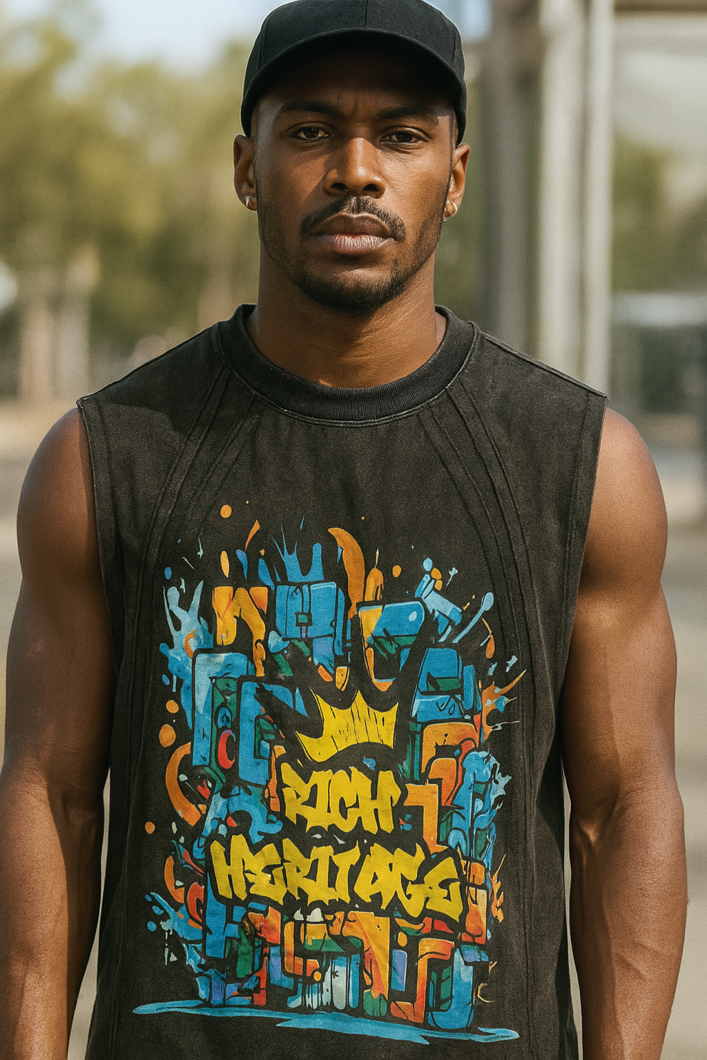 Klassik men acid wash vintage sleeveless T-Shirt