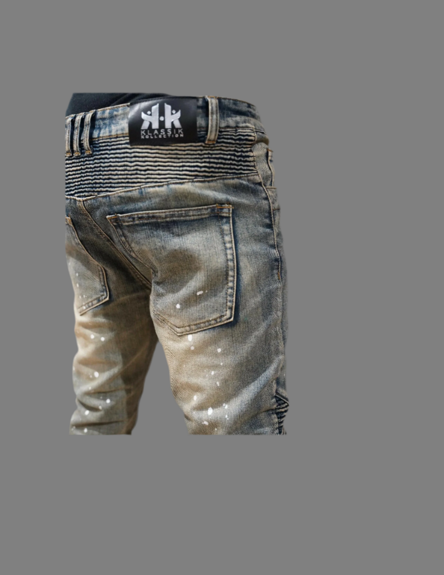 Klassik Men Weiro Stretch Nude Color Zip Open Foot men Jeans Pants are a unique and innovative addition to any wardrobe.