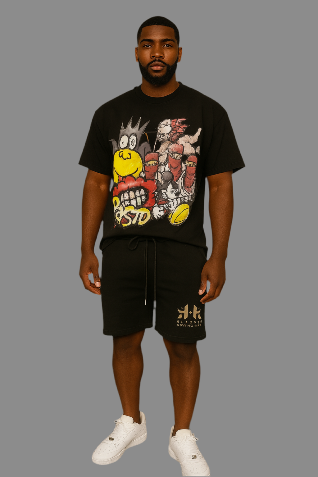 Davido men boxy t-shirt & Shorts set