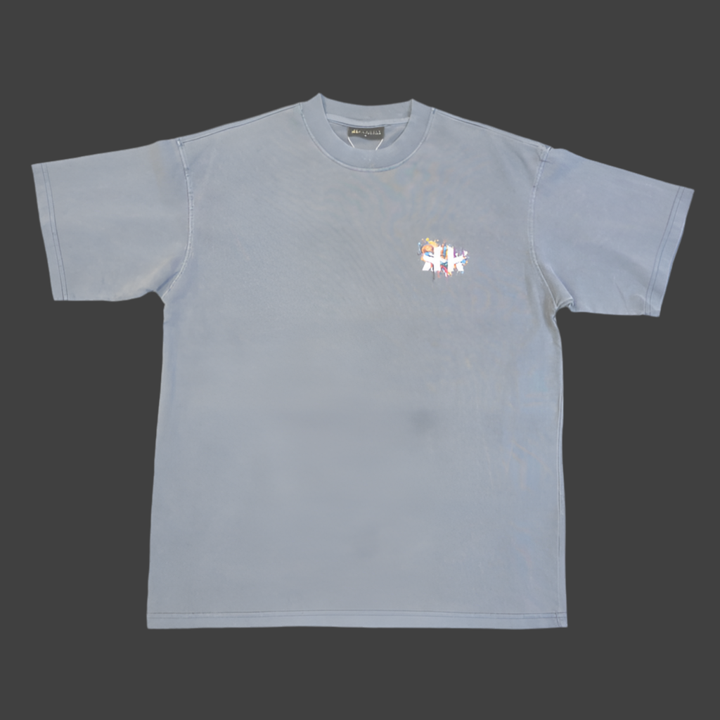 KK 100% Cotton T-Shirt Oversized Acid Washed Distressed Men Streetwear DTG Graphic Vintage Tee for men.
