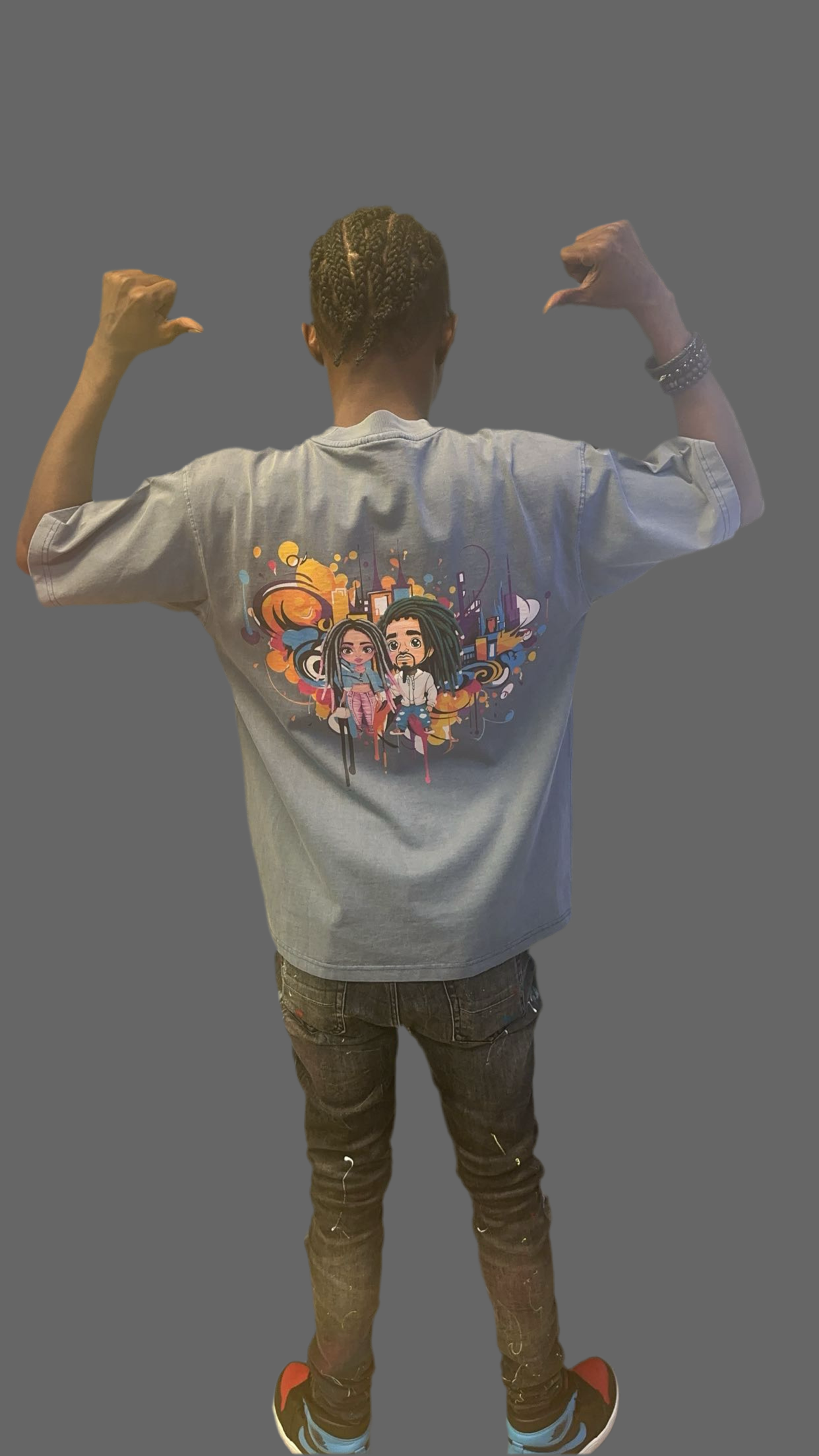 KK 100% Cotton T-Shirt Oversized Acid Washed Distressed Men Streetwear DTG Graphic Vintage Tee for men.